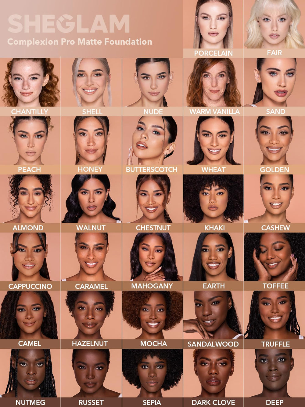 SHEGLAM collection promo image suggests versatile makeup essentials for daily routines.