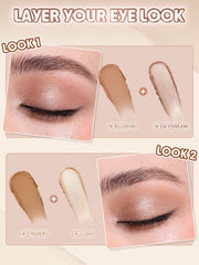 SHEGLAM Creamsicle Eyeshadow Stick glitter finish swatch adds subtle shimmer and dimension.
