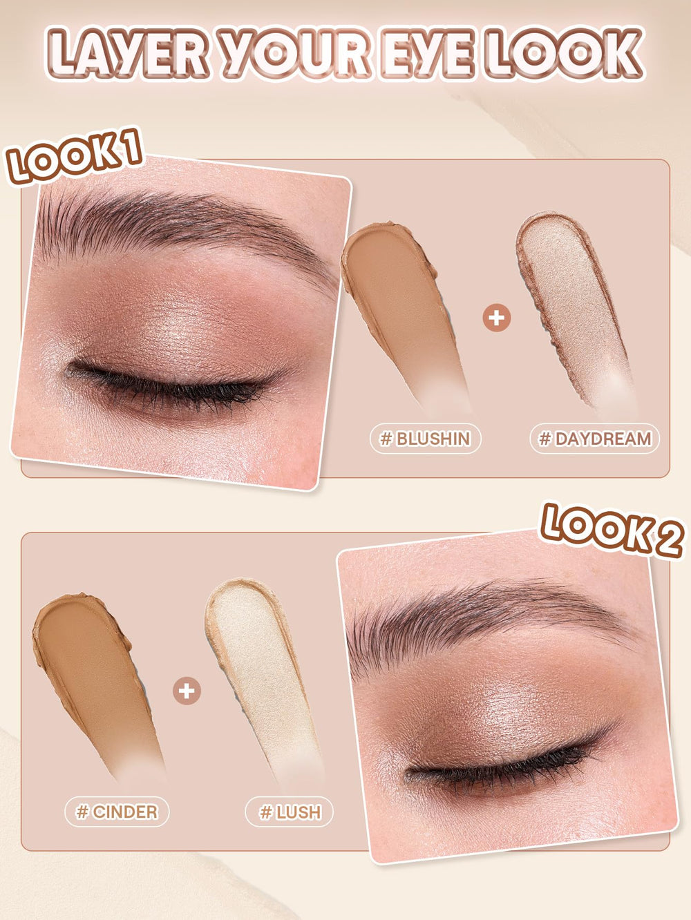 SHEGLAM Creamsicle Eyeshadow Stick long-wear finish resists creasing and fading.