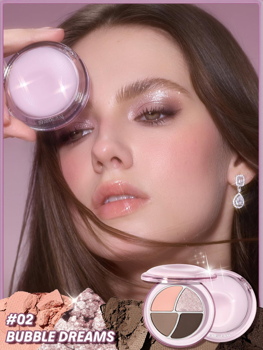 SHEGLAM Daydreamer Mini Palette cashmere-smooth texture demonstrates silky finish and easy application.