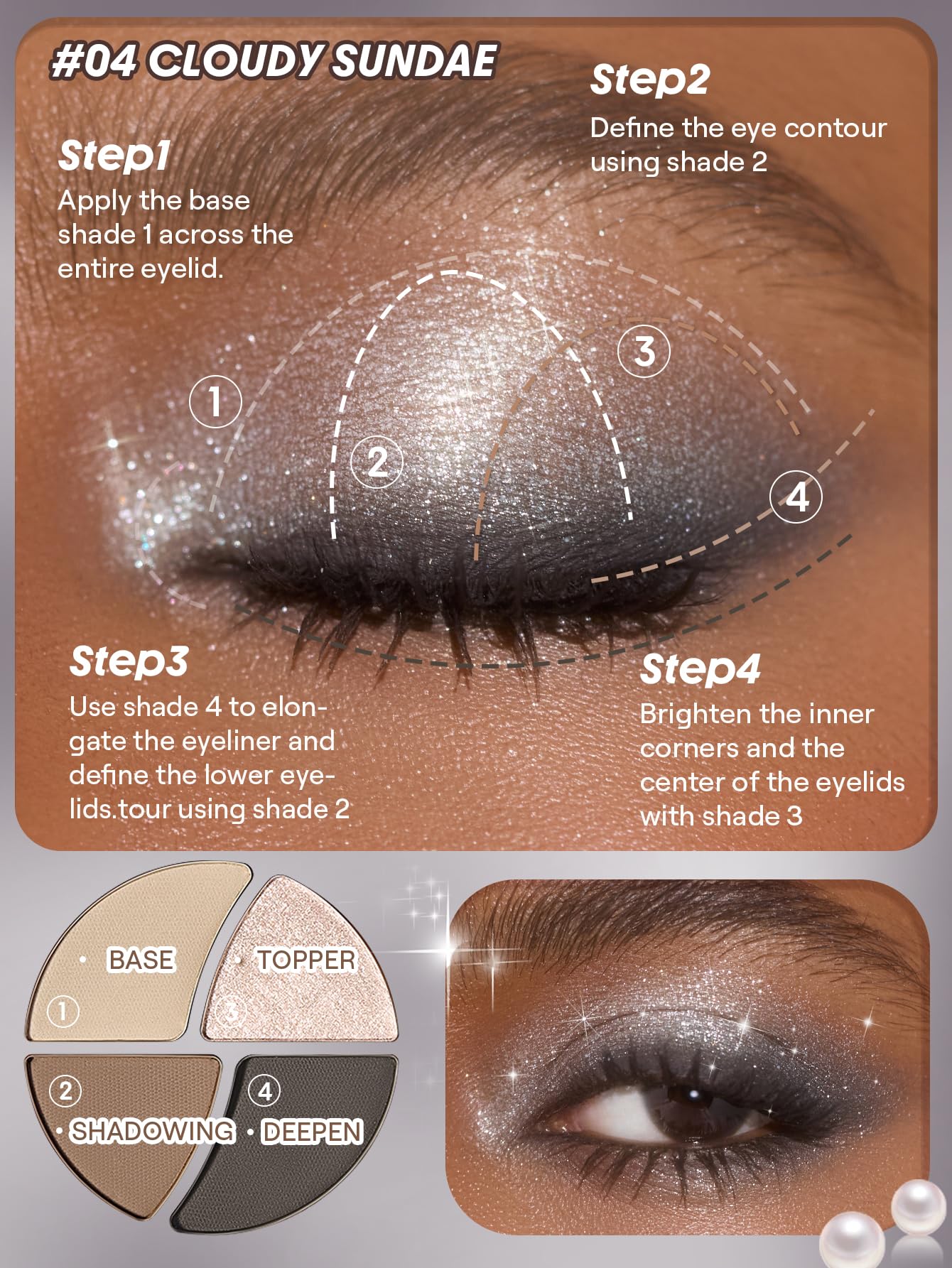 SHEGLAM Daydreamer Mini Palette matte shades blended for soft daytime looks