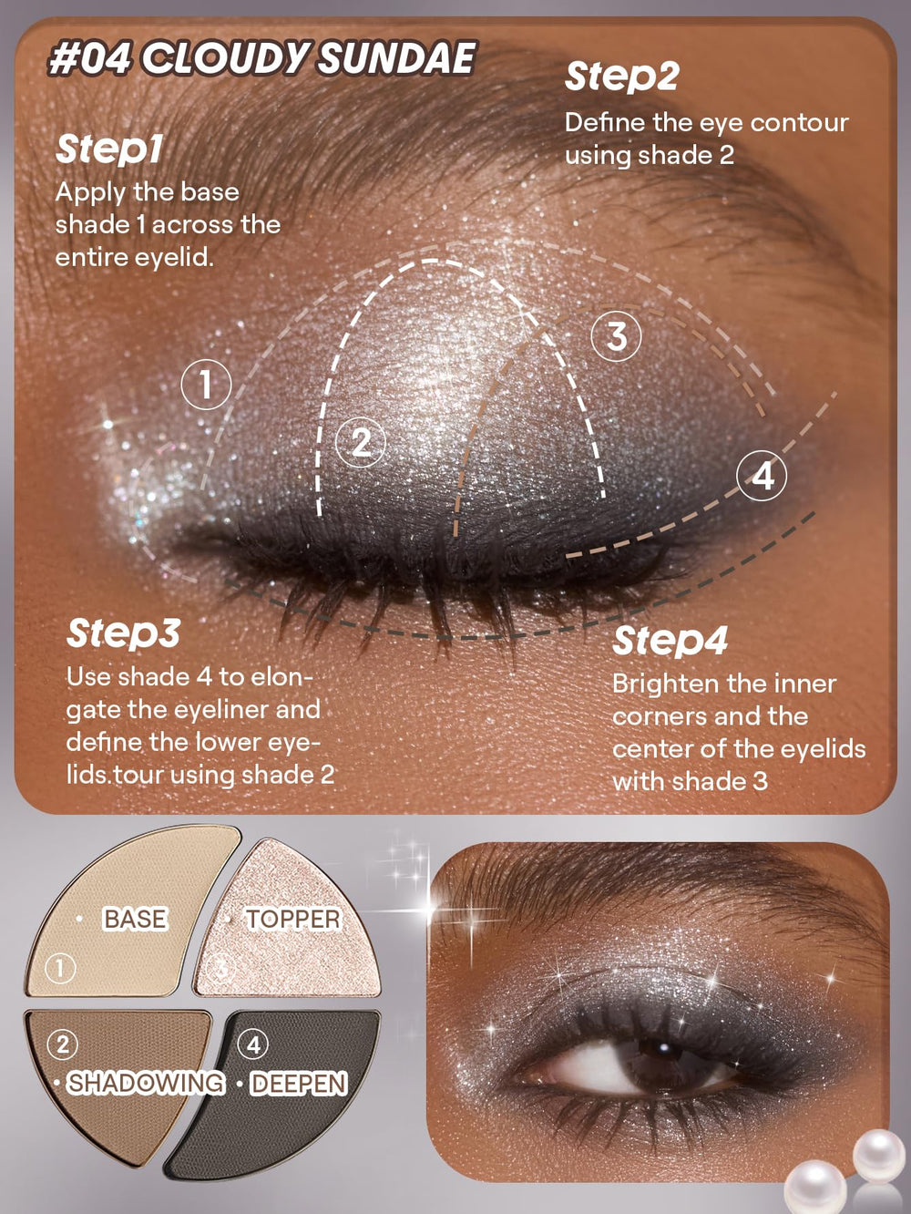SHEGLAM Daydreamer Mini Palette matte shades blended for soft daytime looks