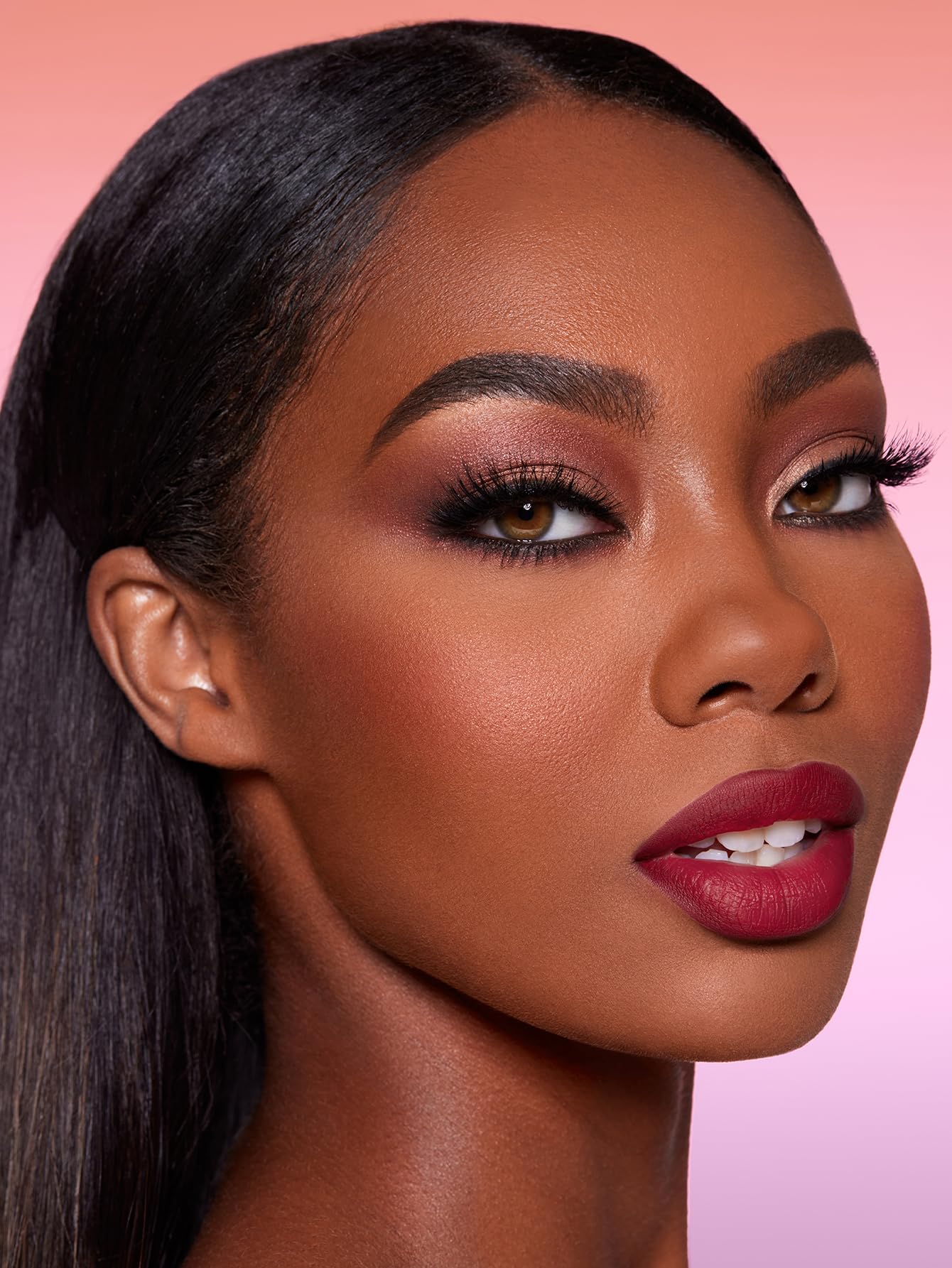 SHEGLAM Dynamatte Boom lipstick texture appears creamy and hydrating