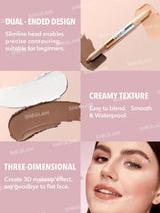 SHEGLAM Fine Line waterproof wear test shows long-lasting finish.