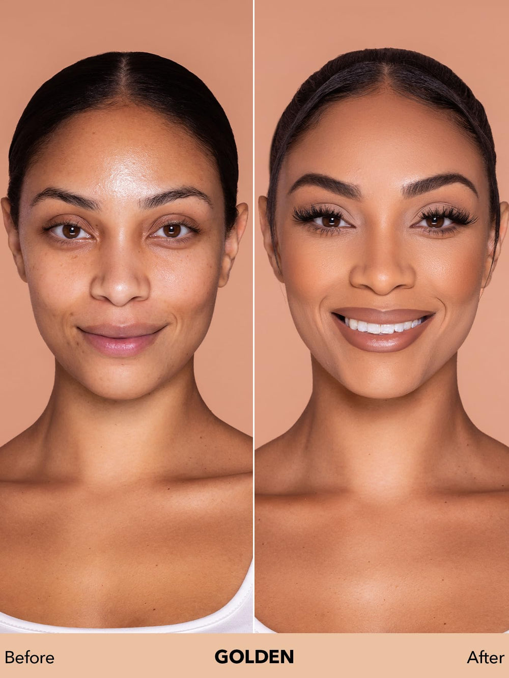 SHEGLAM foundation bottle pump close-up showing easy, buildable application.