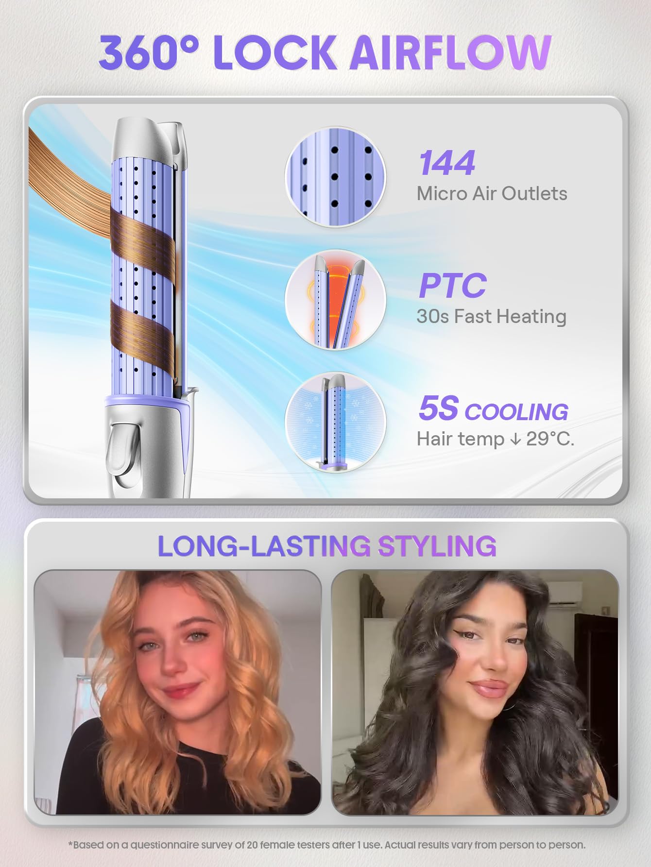 SHEGLAM Hair Cool Lock Airflow Styler 2-in-1 straightener and curler for versatility.