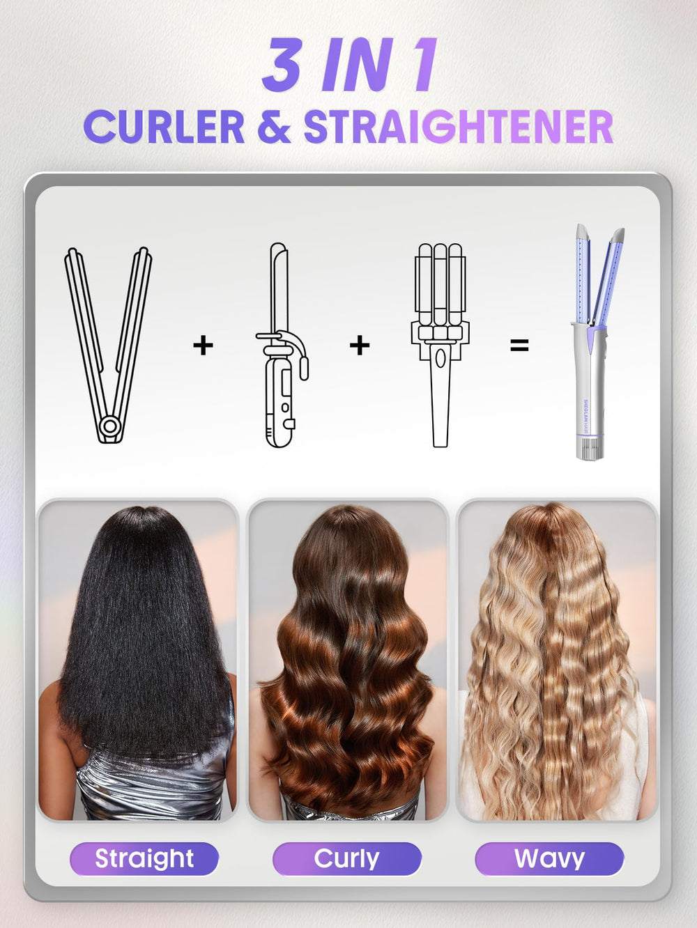 SHEGLAM Hair Cool Lock Airflow Styler with 3D floating plates for smooth glide.