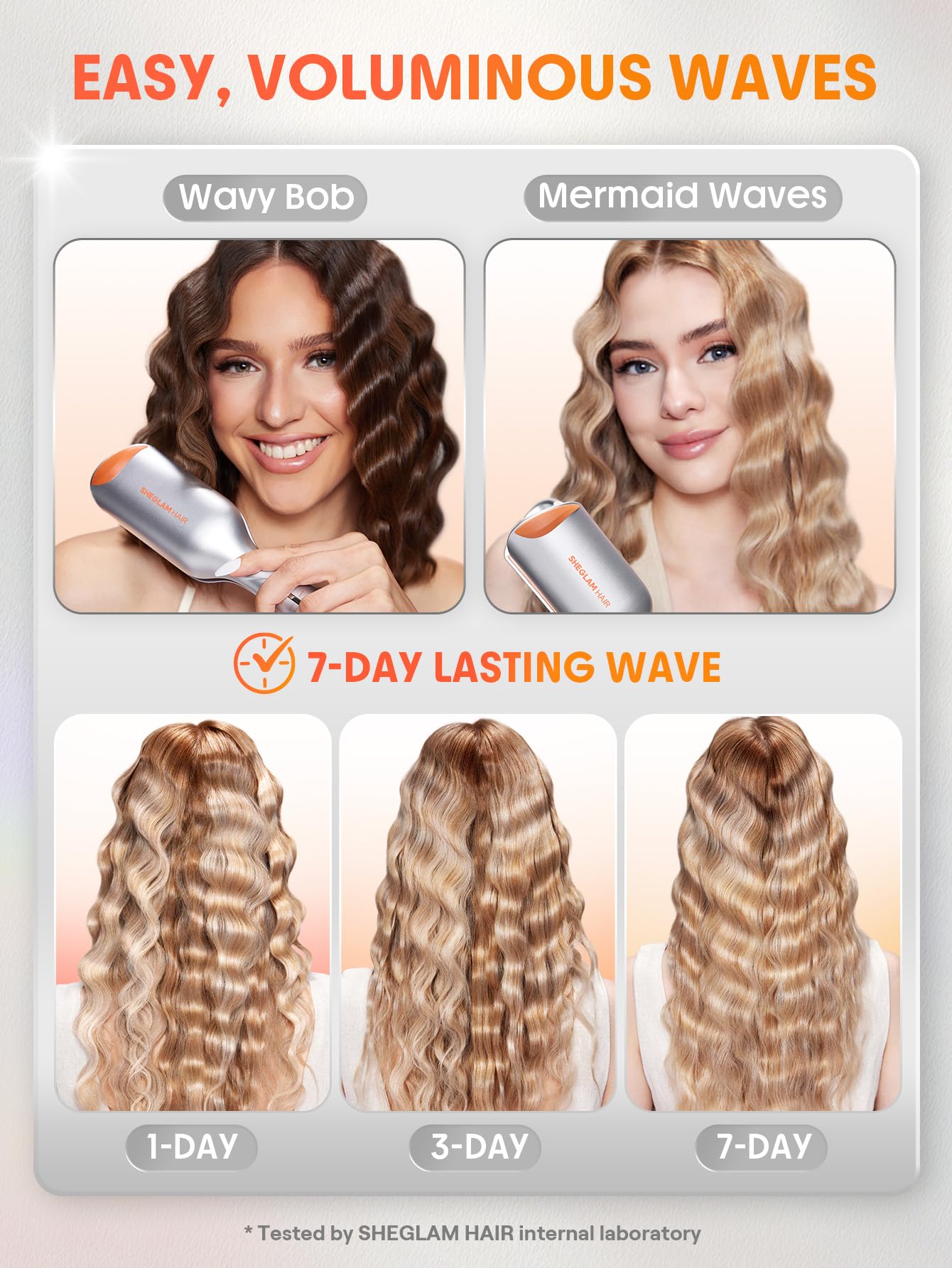 SHEGLAM Travel-ready waver with dual voltage for on-the-go styling.