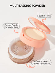 SHEGLAM Insta-Ready Powder under-eye blur creates soft, natural-looking coverage.