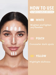 SHEGLAM Like Magic concealer peach swatches conceal dark spots with smooth blend.