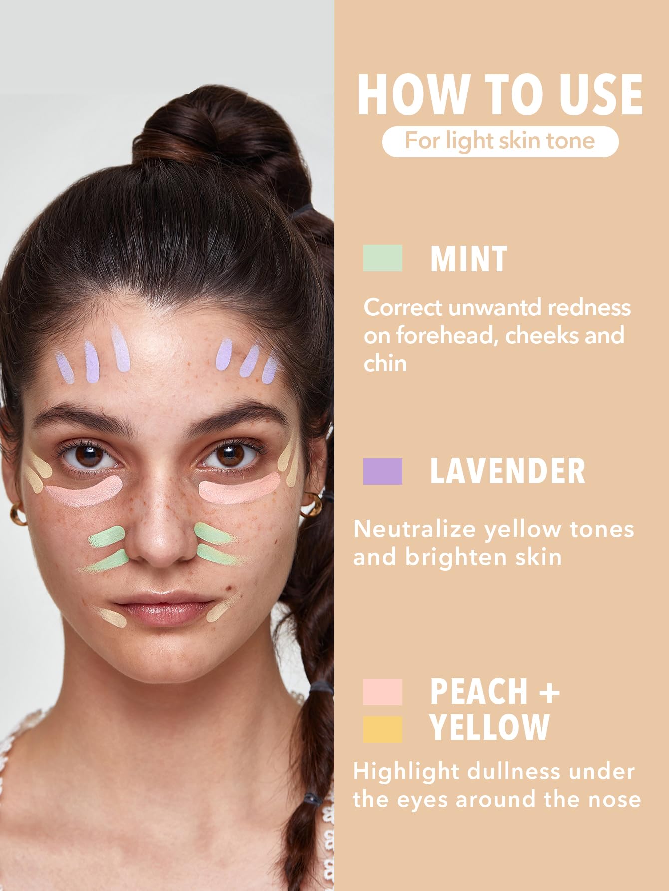 SHEGLAM Like Magic concealer yellow swatches hide dullness for radiant complexion.
