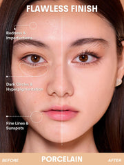 SHEGLAM Lock & Go cushion sponge applying buildable coverage for a natural soft-matte look.