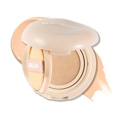 SHEGLAM Lock & Go compact open showing porcelain shade for quick on-the-go touch-ups.