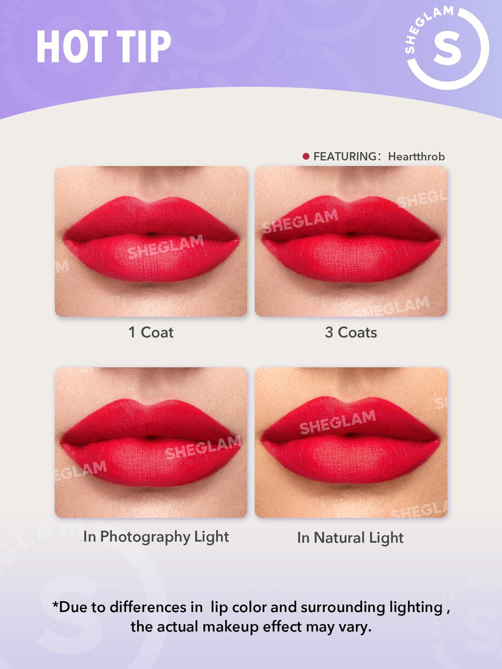 SHEGLAM Matte Allure cruelty-free badge image emphasizes ethical beauty choice.