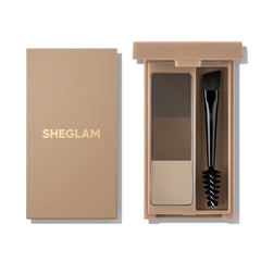 Sheglam Puff Brow Palette open compact shows gradient shades for natural depth.