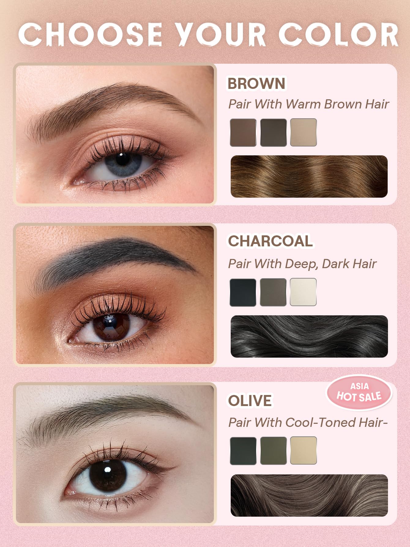 Sheglam Puff Brow Palette compact holds a full brow routine on the go.