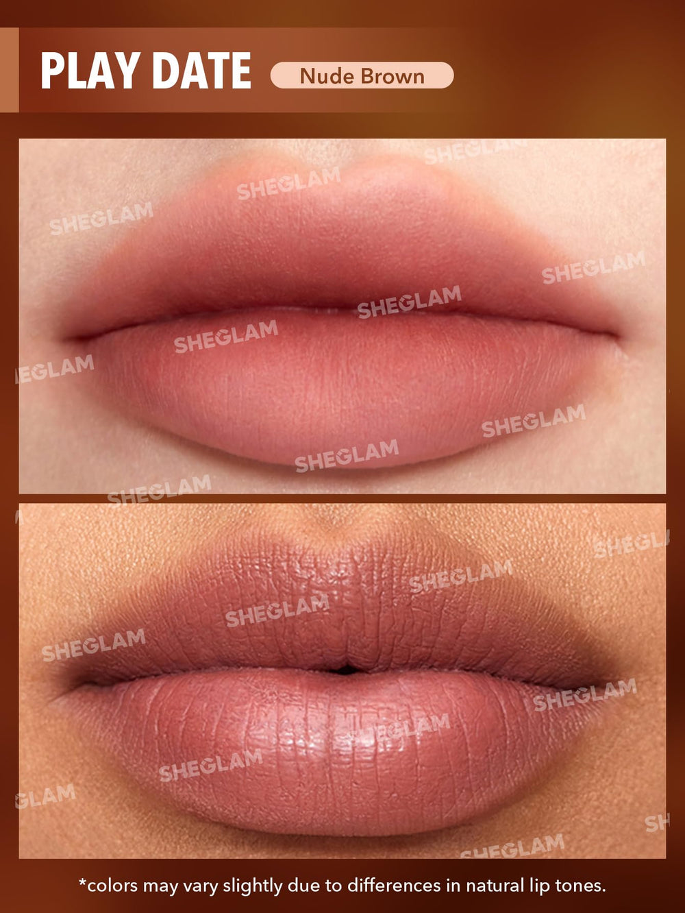 SHEGLAM Soft Haze Lip Blur application demonstrates blurring effect for a softer look