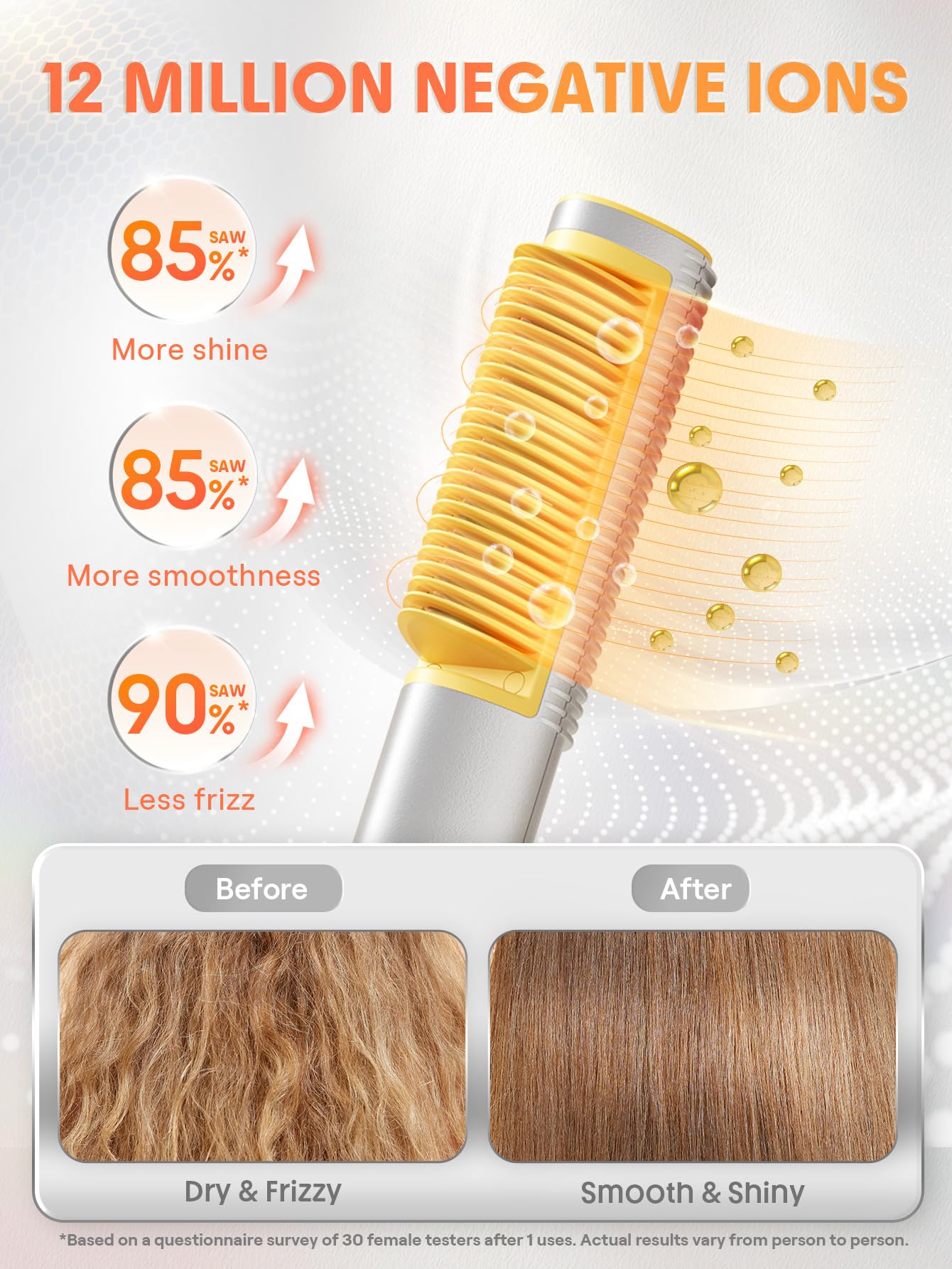 SHEGLAM Straightener Brush 24K gold heating plate delivers consistent warmth.