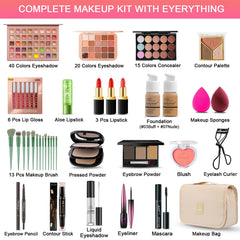 SHELAKIN kit portable 20-color eyeshadow palette for travel touch-ups.