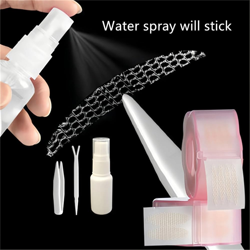 Shenghang eyelid tape closeup highlights fine adhesive fibers for natural wear.