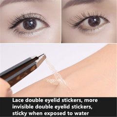 Shenghang eyelid tape applied on eyelid for natural lift and comfortable wear.
