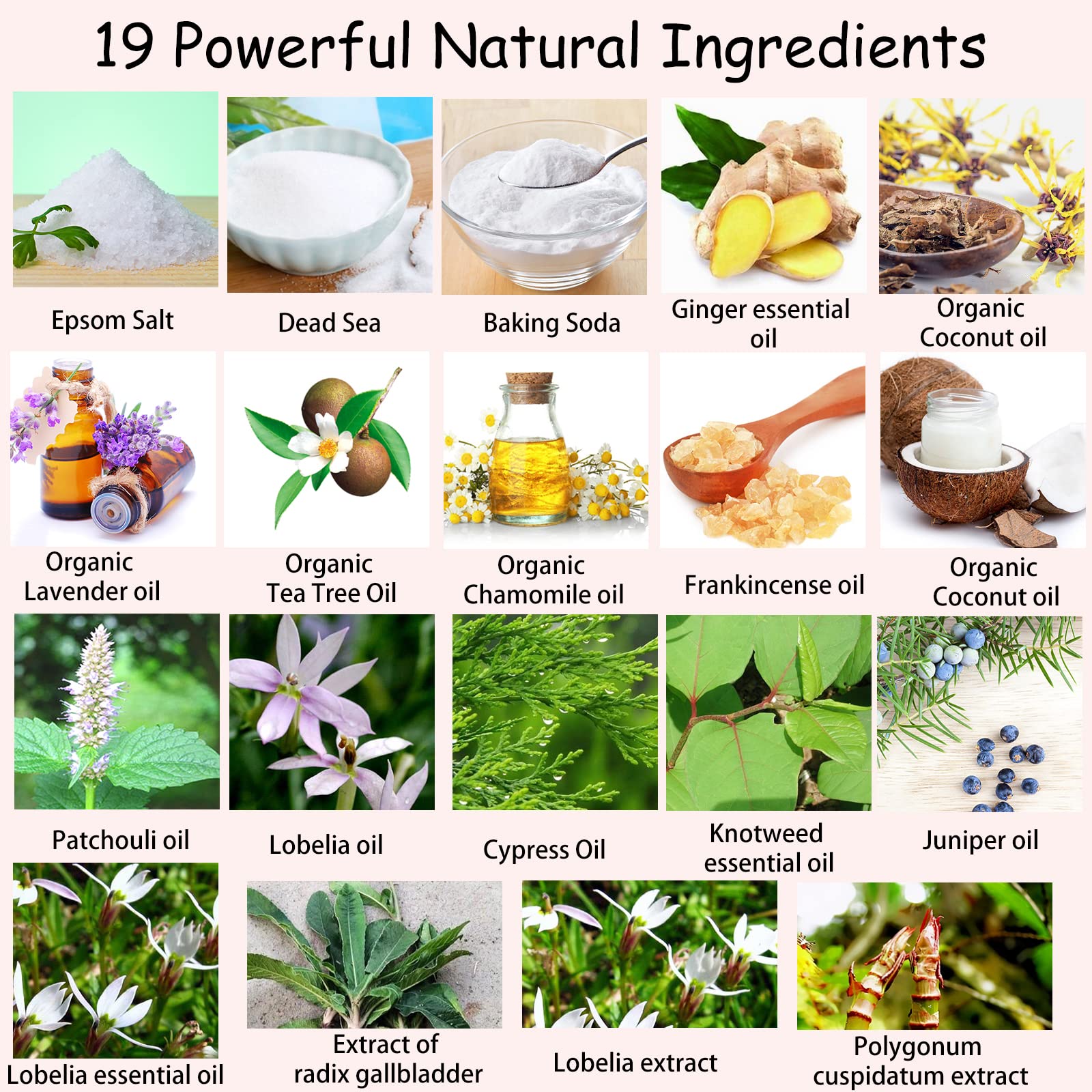 Shibarcle Sitz Bath ingredients label highlights 19 natural components