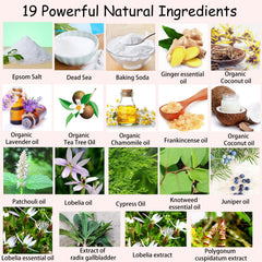 Shibarcle Sitz Bath ingredients label highlights 19 natural components