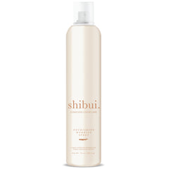 SHIBUI Nourishing Working Spray bottle top view signaling premium hold and shine.