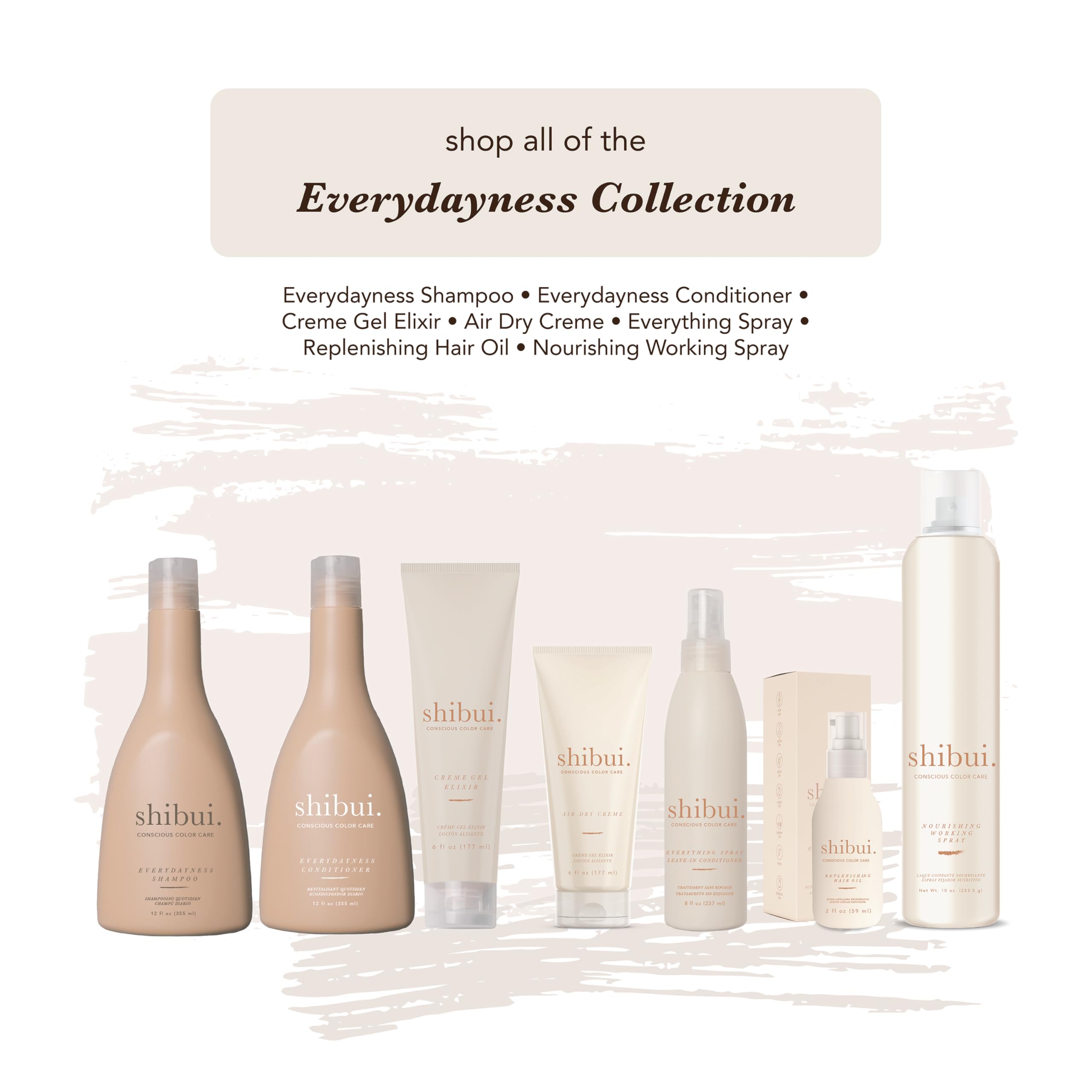 SHIBUI Nourishing Working Spray color-safe care for vibrant color between treatments.