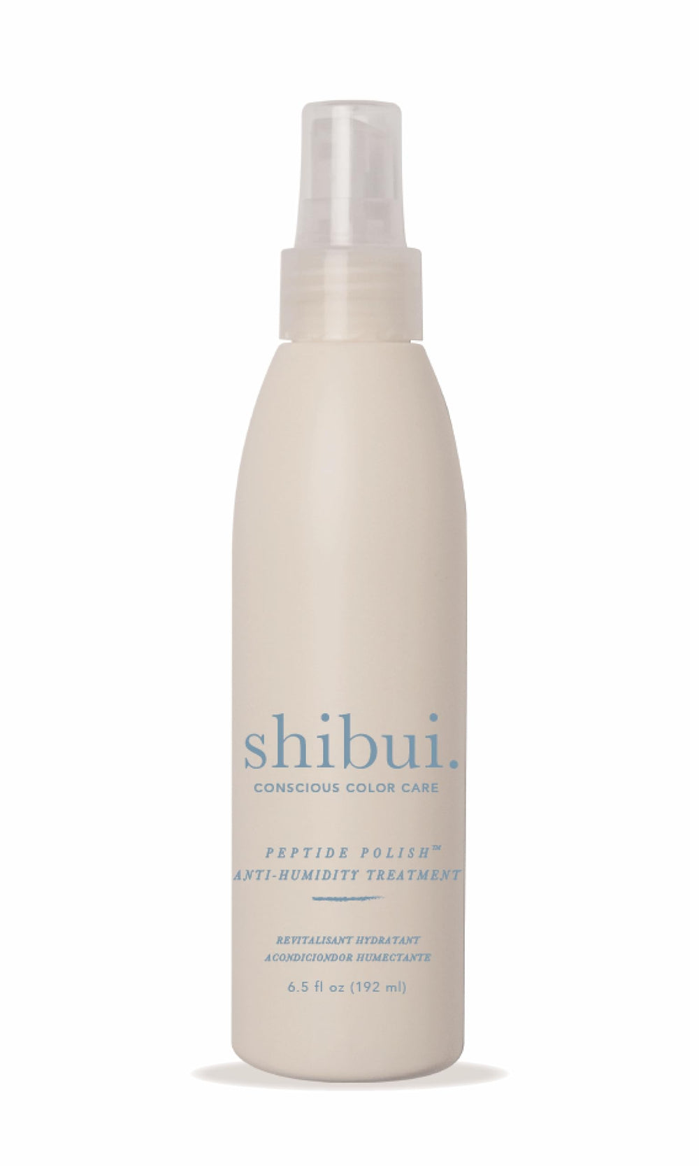 SHIBUI Peptide Polish bottle pour demonstrates humidity protection for sleek results.