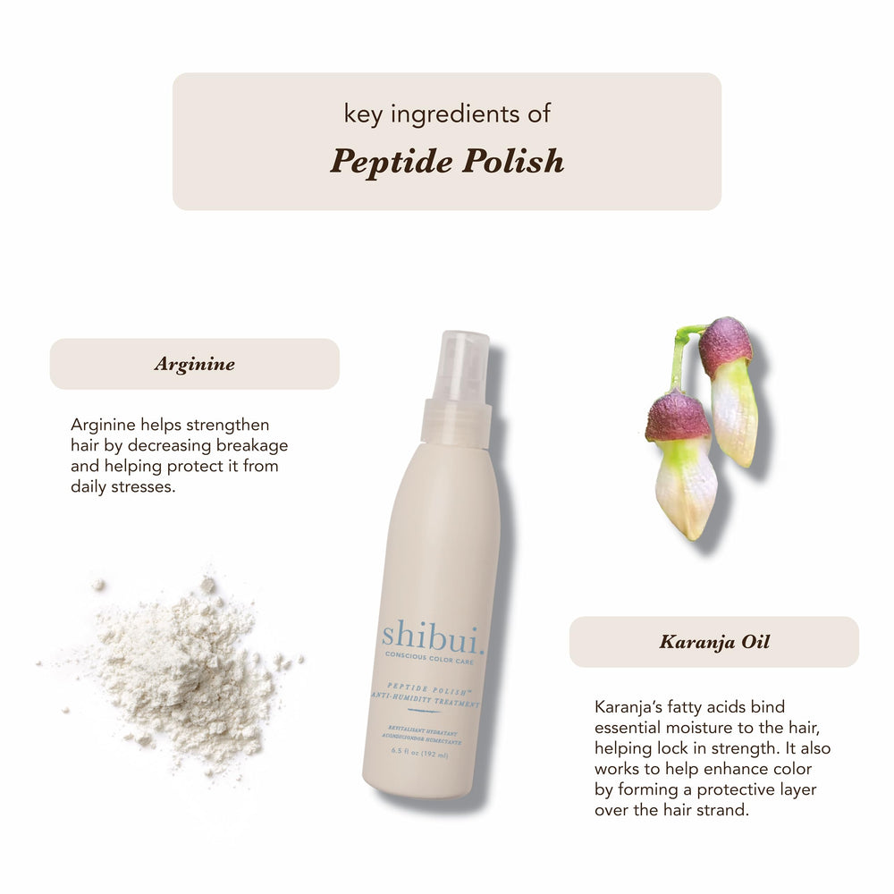 SHIBUI Peptide Polish shine closeup reveals radiant finish and anti-humidity effect.