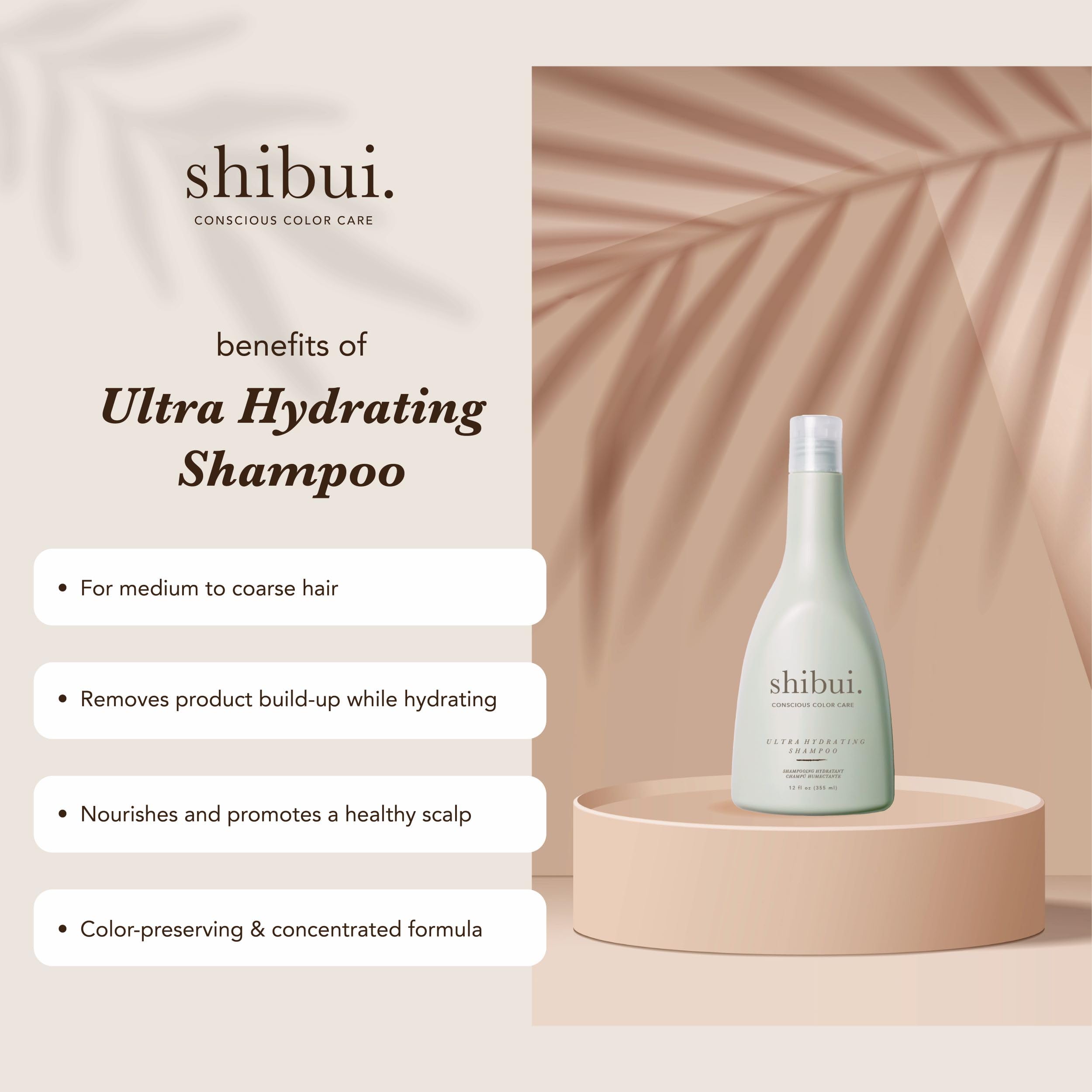 SHIBUI shampoo featuring lemongrass aroma for refreshing cleanse and natural shine.