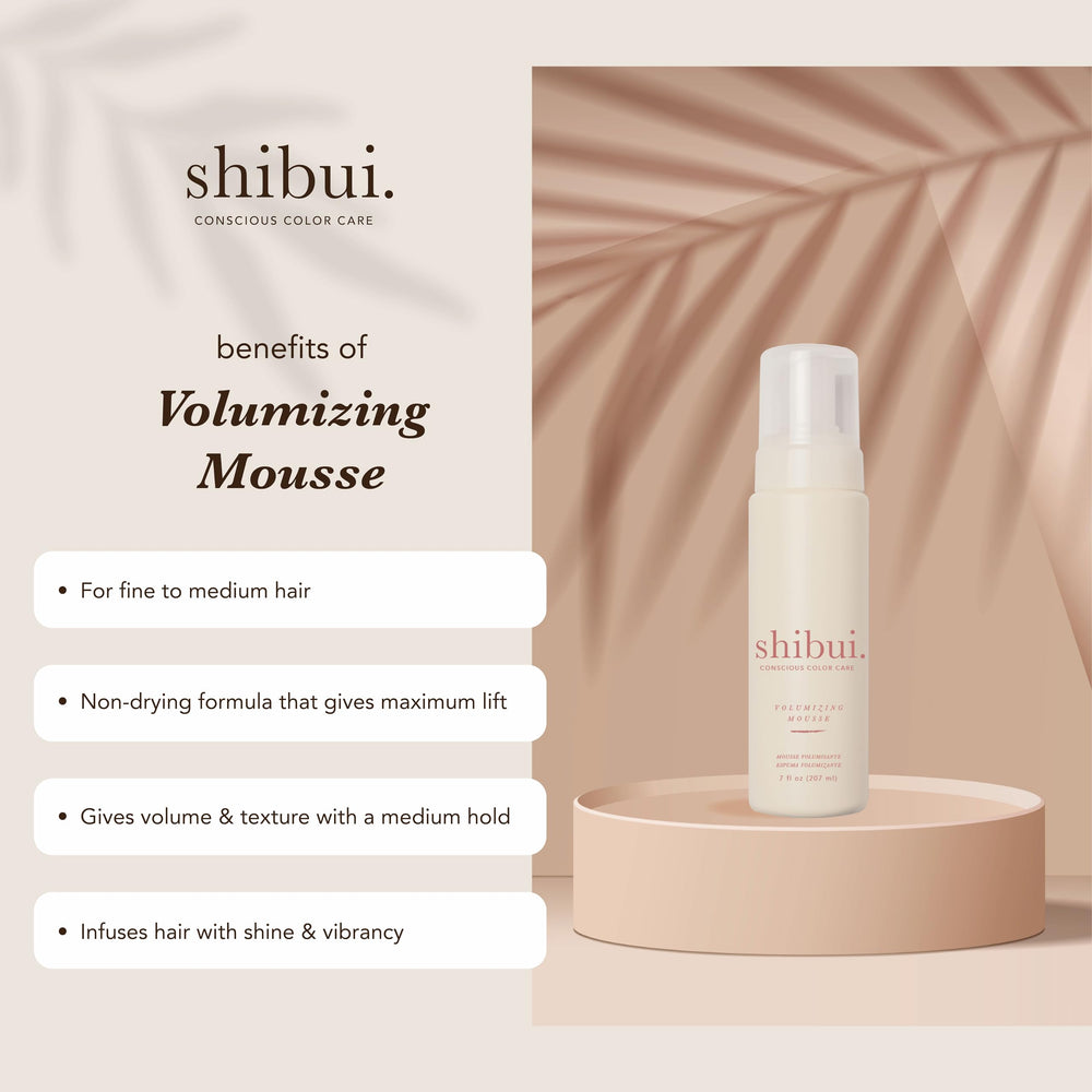SHIBUI Volumizing Mousse delivers airy volume from roots to ends