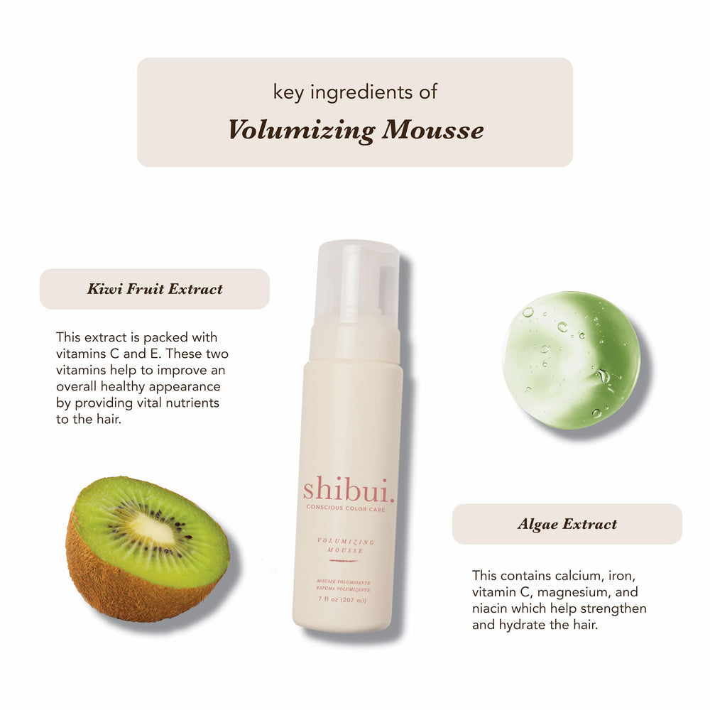 SHIBUI Volumizing Mousse enhances shine and color radiance