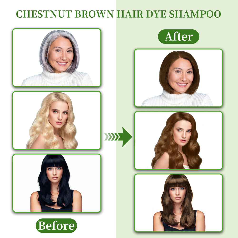 SHIHUANUO Chestnut Brown-herbal-formula-closeup highlights natural botanicals for hair health