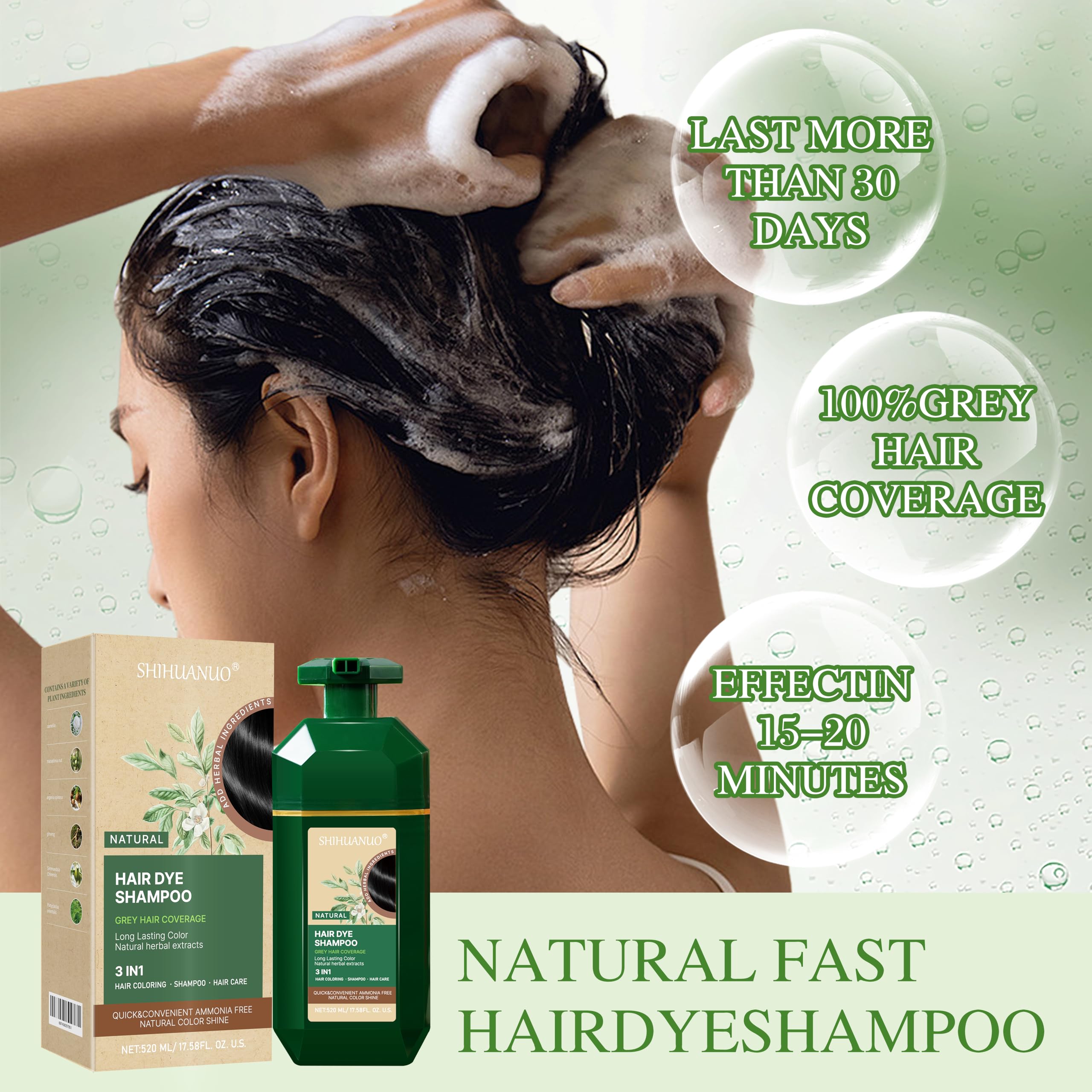 SHIHUANUO ammonia-free label reinforces gentle, dye-and-cleanse approach