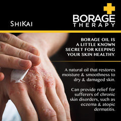 ShiKai close-up of borage-seed oil showing omega-6 nourishment for skin