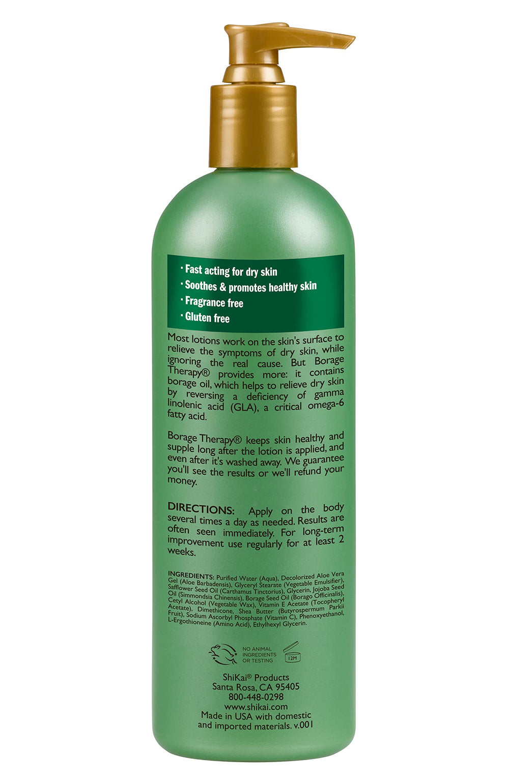 Daily hydration routine with ShiKai Borage Therapy for dry hands and body.