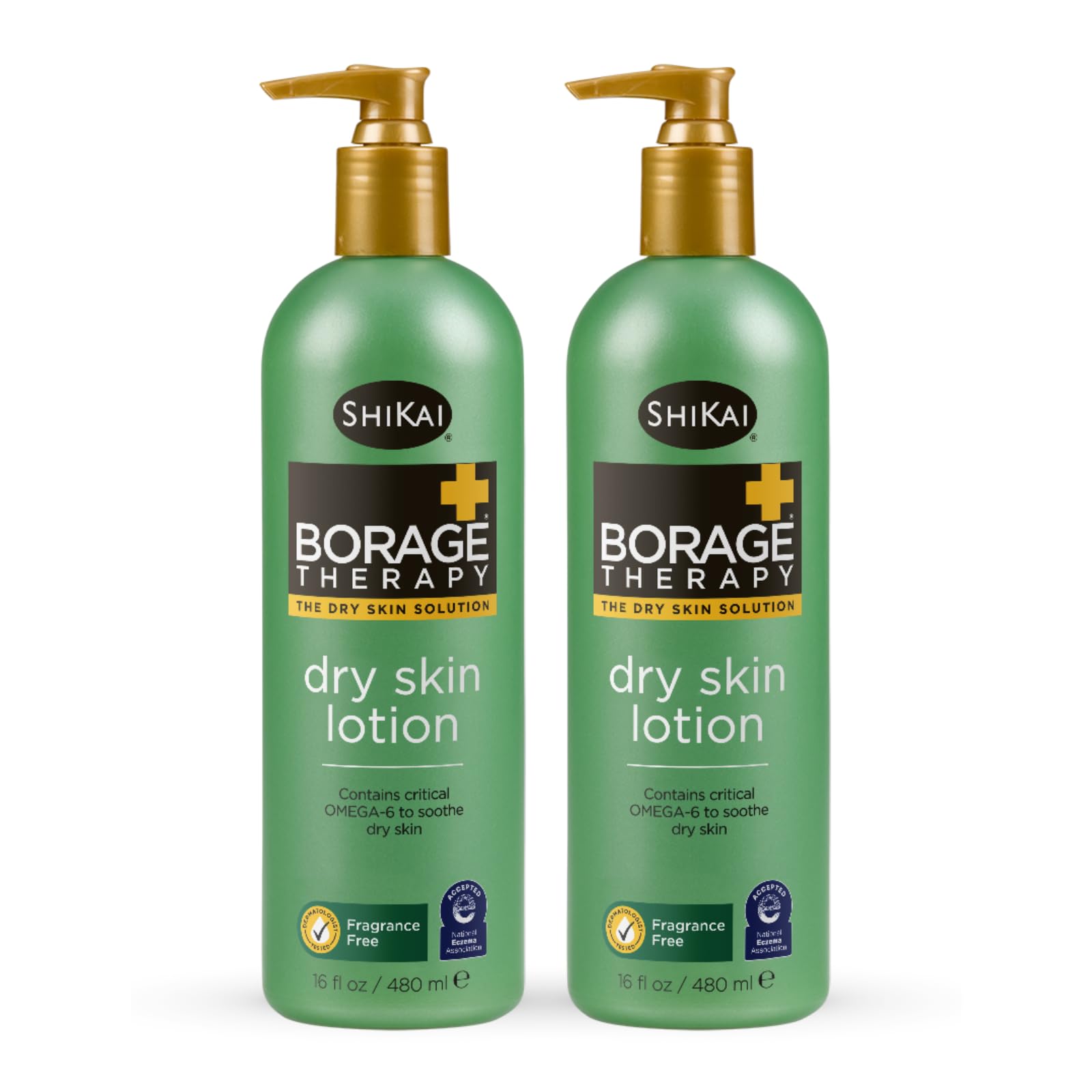 ShiKai Borage Therapy lotion bottle unscented delivers lightweight hydration for dry skin.