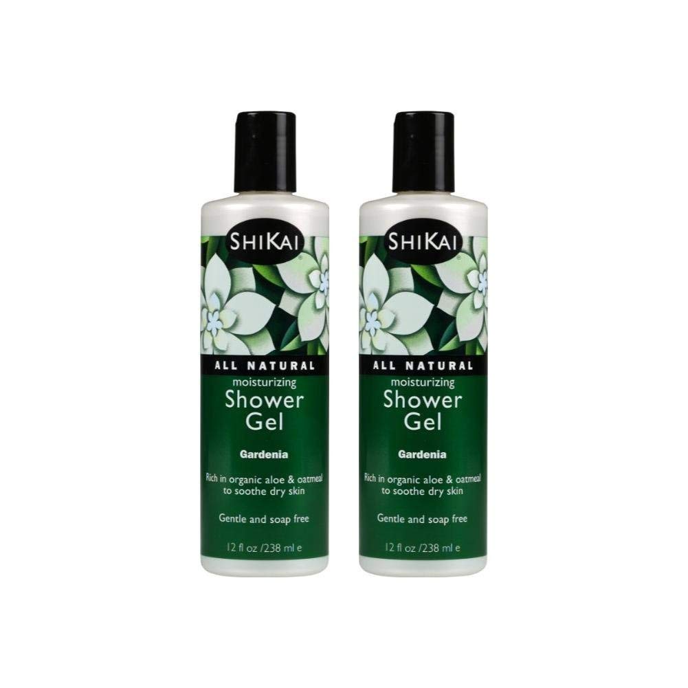 Shikai daily moisturizing shower gel gardenia bottle showcases premium lather for hydrated skin