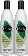 ShiKai Everyday Gentle Cleansing Shampoo bottle showing aloe vera for soft, shiny hair.