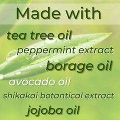 Creamy texture of ShiKai Tea Tree Conditioner shown in close-up