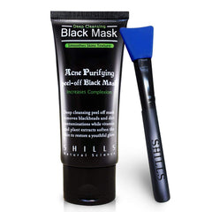 SHILLS Charcoal Mask for Men activated charcoal closeup emphasizes deep-cleaning potential.