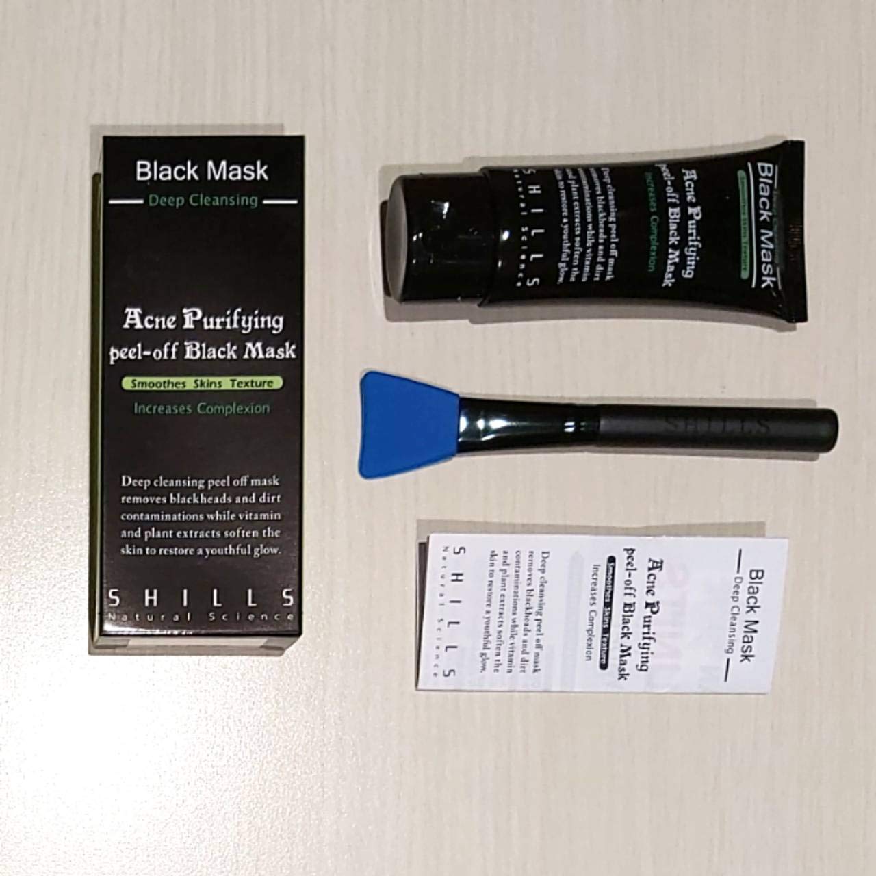 SHILLS charcoal mask oats nourish skin while helping purify pores