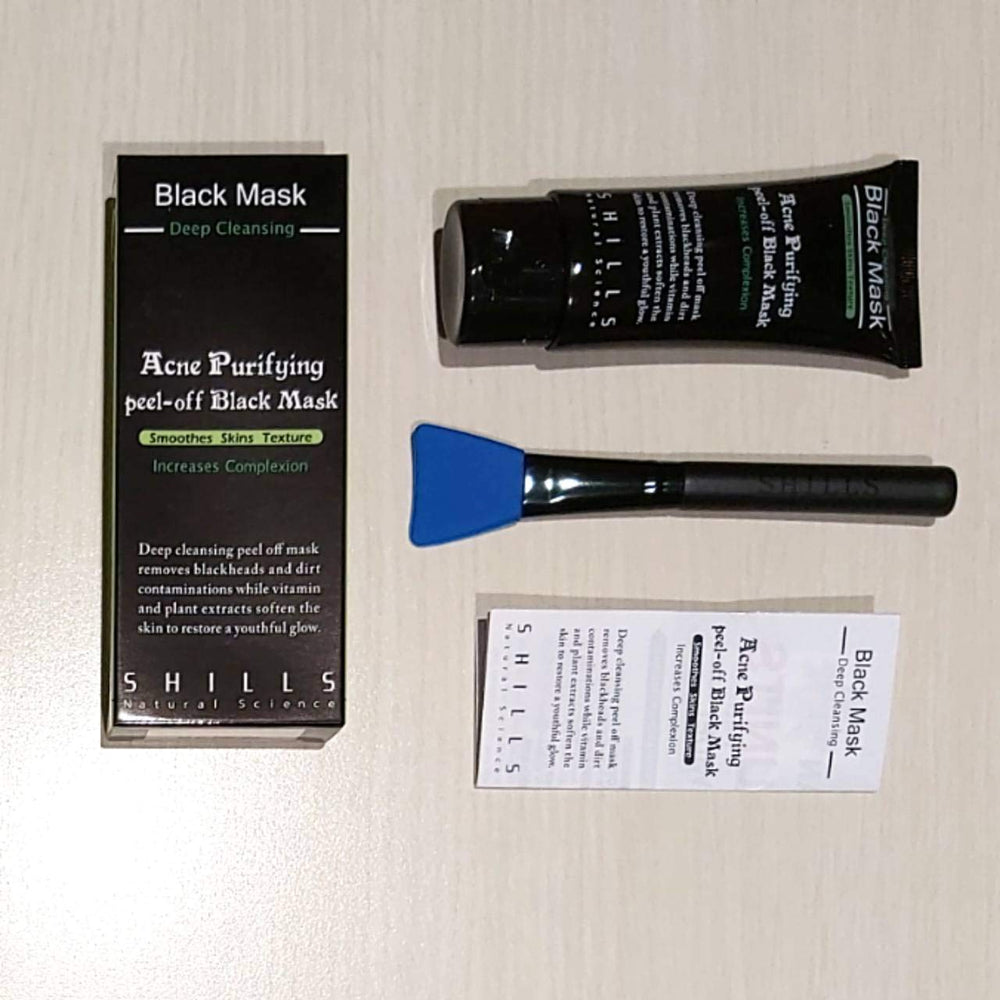 SHILLS charcoal mask oats nourish skin while helping purify pores