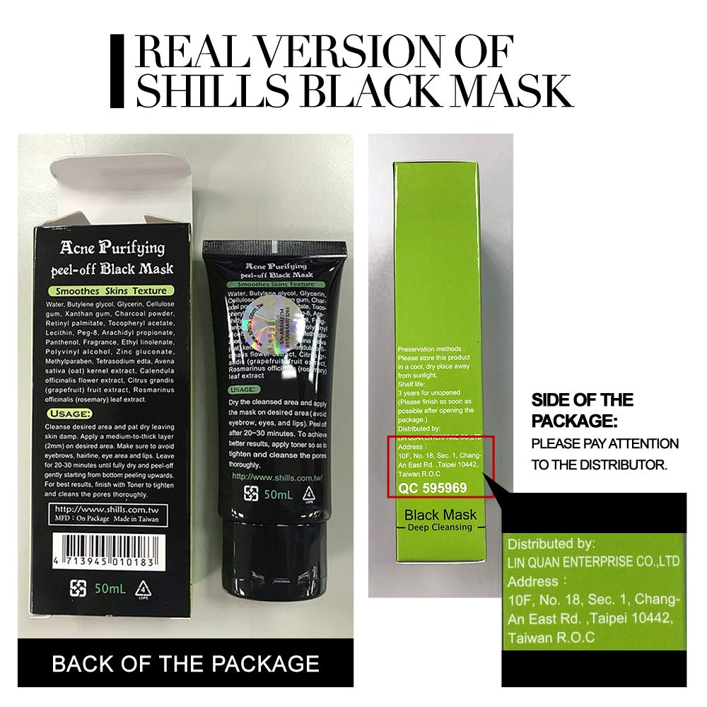 SHILLS charcoal mask rosemary extract adds refreshing cleansing aroma and feel
