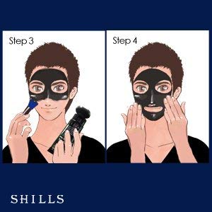SHILLS charcoal mask skin smoothing closeup highlights gentle nourishing touch for all skin types