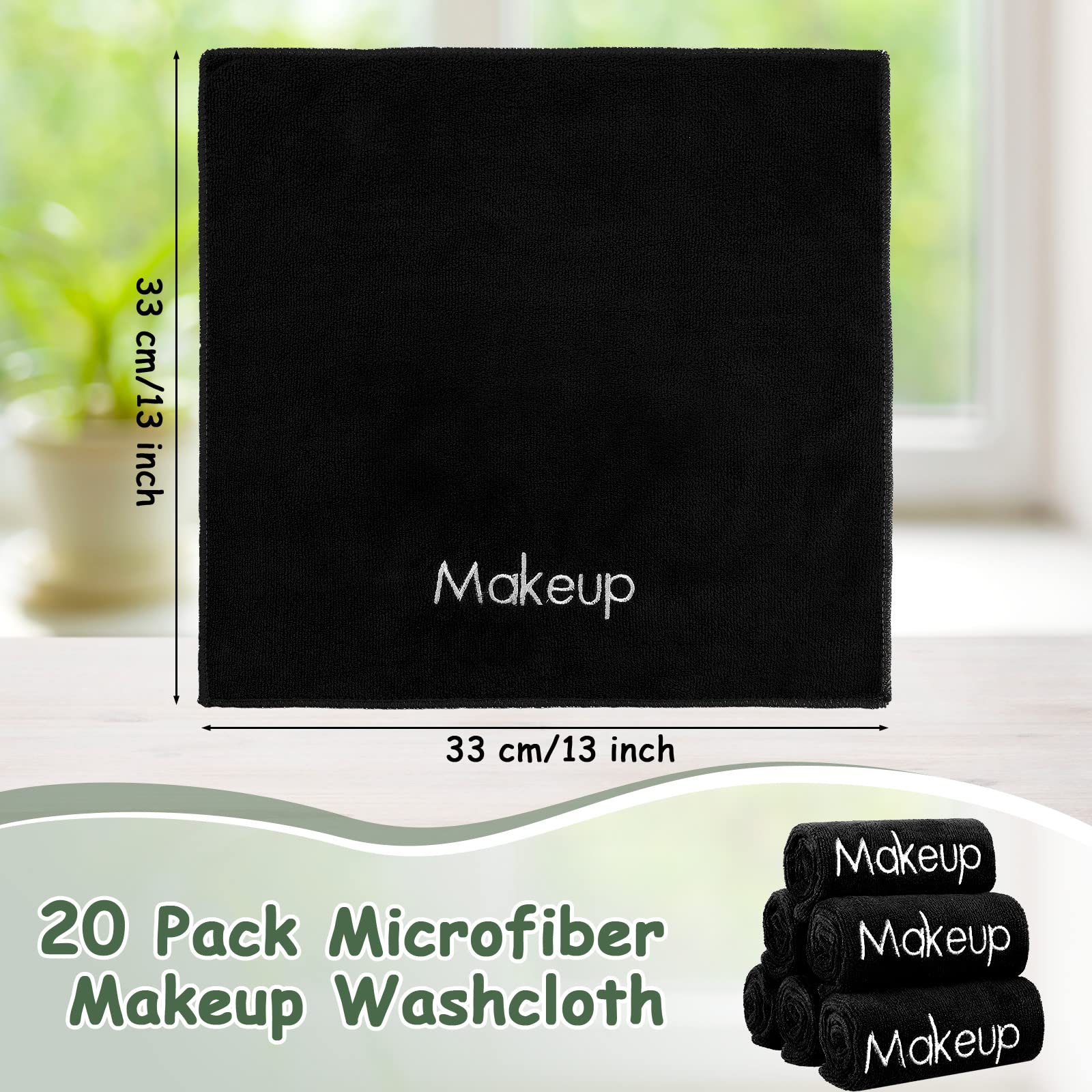 Shimeyao makeup towels folded close-up, ultra-soft microfiber texture ideal for sensitive skin.