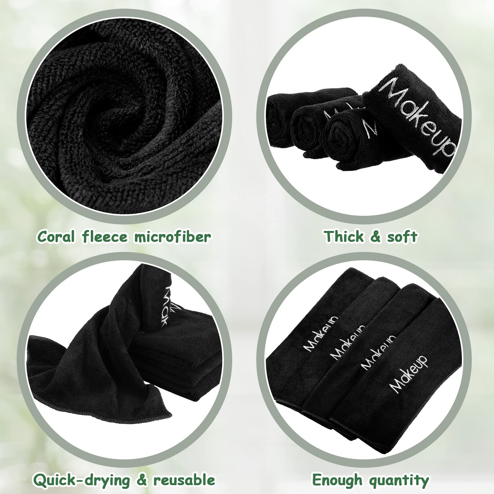 Shimeyao microfiber material close-up, quick-drying and machine washable for reuse.