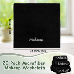 Shimeyao makeup towels size 13x13 inches, dual-use towel and remover cloth.